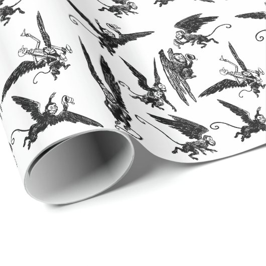 Tovenaar van de vliegende apen van Oz Wrapping pap Cadeaupapier (Rol Hoek)