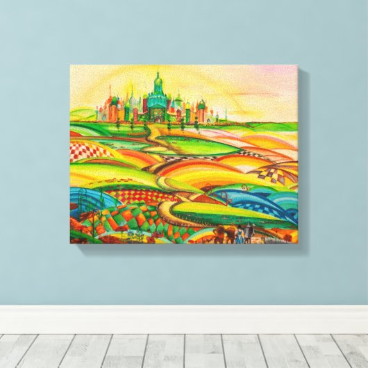 Tovenaar van Oz Art werk Canvas Afdruk (Insitu (Houten vloer))