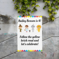 Tovenaar van Oz Birthday Party Sign