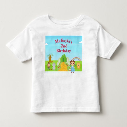 Tovenaar van Oz Birthday T-shirt Toddler Kind (Voorkant)
