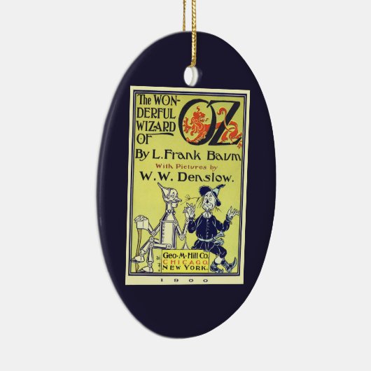 tovenaar van Oz Book Hoesje Art, titelpagina Keramisch Ornament (Rechts)