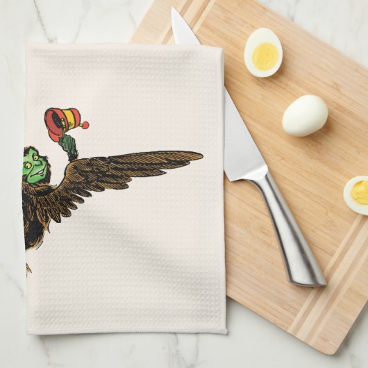 tovenaar van Oz, boze vliegende aap Theedoek (Quarter Fold)