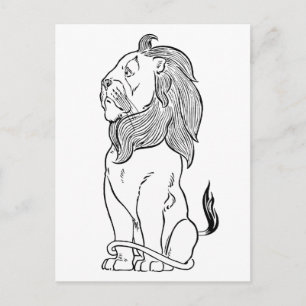  Tovenaar van Oz, Brave Cowarly Lion Briefkaart