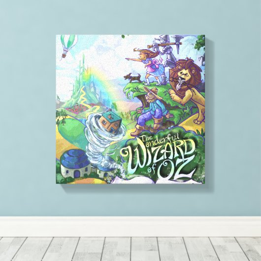 Tovenaar van Oz Canvas Afdruk (Insitu (Houten vloer))