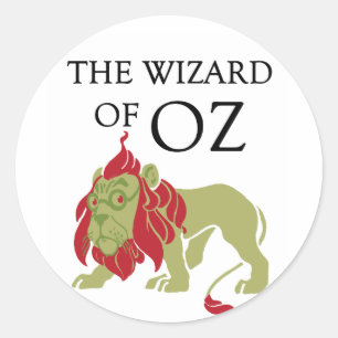 Tovenaar van Oz Cowarly Lion Ronde Sticker