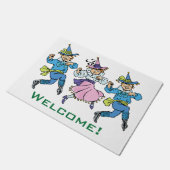  Tovenaar van Oz, Cute Dancing Munchkins! Deurmat (Schuin)