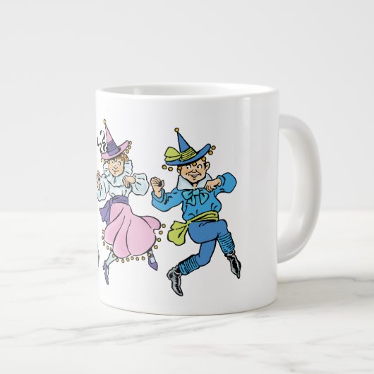 Tovenaar van Oz, Cute Dancing Munchkins! Extra Grote Mok (Voorkant rechts)