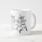 Tovenaar van Oz, Cute Dancing Munchkins! Extra Grote Mok (Voorkant rechts)
