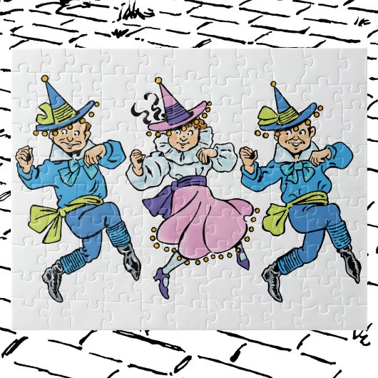  Tovenaar van Oz, Cute Dancing Munchkins! Legpuzzel