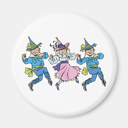  Tovenaar van Oz, Cute Dancing Munchkins! Magneet (Voorkant)
