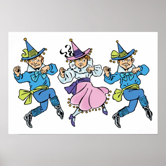 Tovenaar van Oz, Cute Dancing Munchkins! Poster (Voorkant)