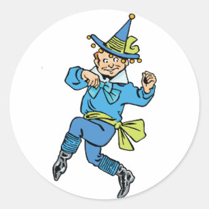  Tovenaar van Oz, Cute Dansjongen Munchkin! Ronde Sticker