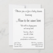 Tovenaar van Oz, de Uitnodiging van het Baby show (Achterkant)