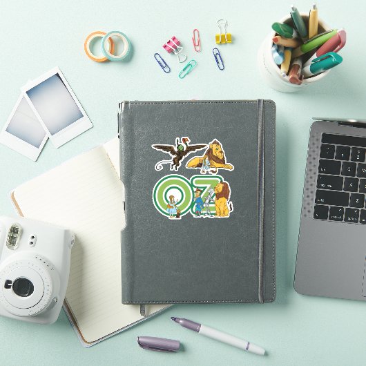tovenaar van Oz, Dorothy, Monkey en Lion Sticker (iPad Cover)