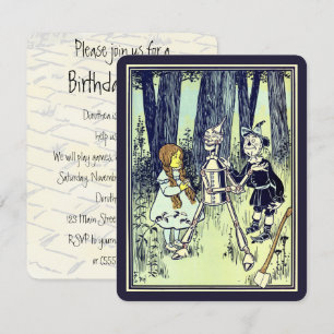 Tovenaar van Oz Dorothy Tinman Birthday Party Kaart