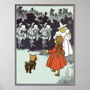 Tovenaar van Oz Dorothy Toto Glinda Munchkins Poster