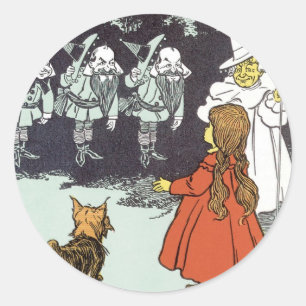  Tovenaar van Oz Dorothy Toto Glinda Munchkins Ronde Sticker