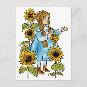 Tovenaar van Oz Fairy Tale Dorothy Sunflower Briefkaart