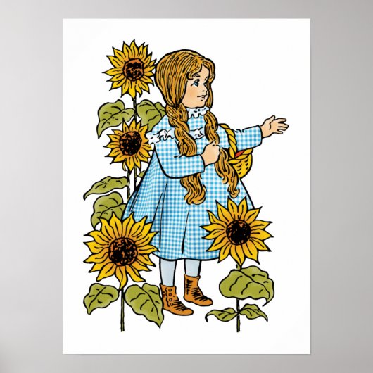  Tovenaar van Oz Fairy Tale Dorothy Sunflower Poster (Voorkant)