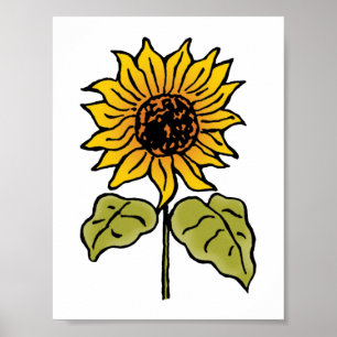  Tovenaar van Oz Fairy Tale Sunflower in Bloom Poster