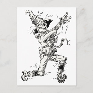  Tovenaar van Oz Fairy Tales, de Scarecrow Briefkaart