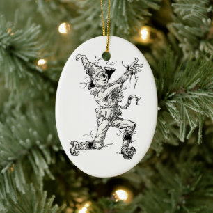 Tovenaar van Oz Fairy Tales, de Scarecrow Keramisch Ornament