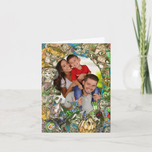 TOVENAAR VAN OZ FAMILIEKERSTKAART + UW FOTO KAART