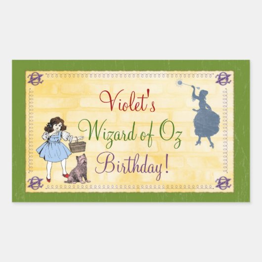 Tovenaar van Oz Flessenlabel of Sticker (Voorkant)