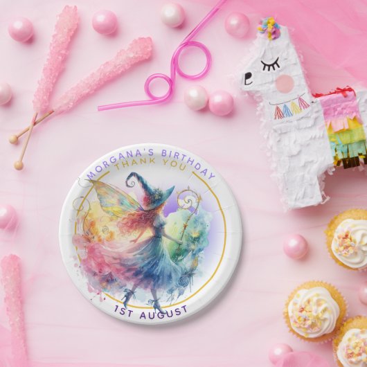 Tovenaar van Oz Goede Heks Feestversiering Aangepa Papieren Bordje (Feest)