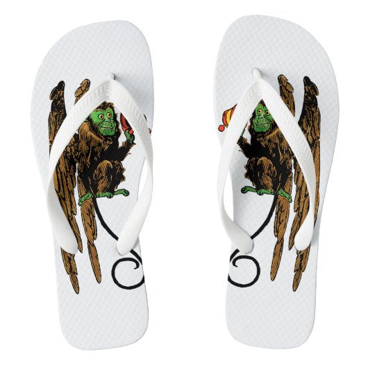 Tovenaar van Oz, het Kwaad Vliegende Monkey Pet Teenslippers (Voetbed)