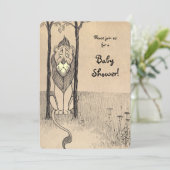 Tovenaar van Oz, laffe Lion Baby shower Kaart (Staand voorkant)