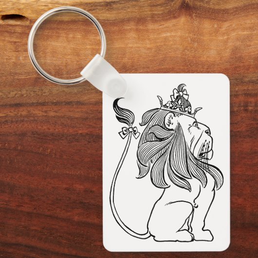  Tovenaar van Oz, laffe Lion met Kroon Sleutelhanger (Voorkant)