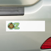  tovenaar van Oz, leeuw in de letter O Bumpersticker (Op auto)