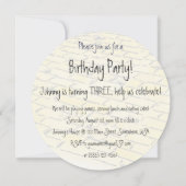  tovenaar van Oz Lion, Kindergeboortedag Kaart (Achterkant)