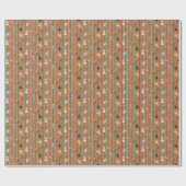 Tovenaar van Oz op kerstrood/groen/crèmestriped Cadeaupapier (Vlak)