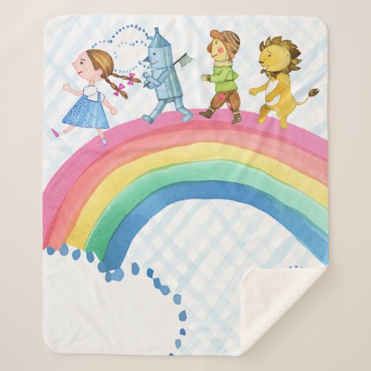 Tovenaar van Oz Rainbow Sherpa Blanket Deken (Voorkant)