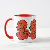  tovenaar van Oz Red Poppies in Bloom Spring Mok (Links)