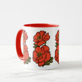 tovenaar van Oz Red Poppies in Bloom Spring Mok (Voorkant links)