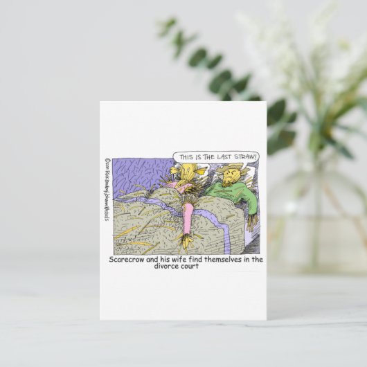 Tovenaar van Oz Scarecrow Funny Cartoon Mokken T - Briefkaart (Staand voorkant)