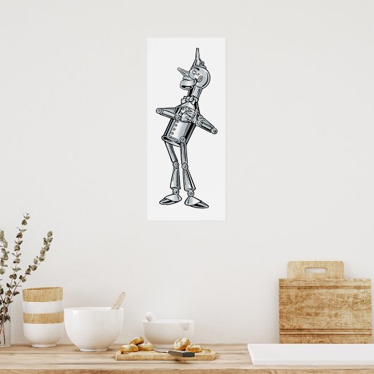 Tovenaar van Oz, Tinman Happy Smile heeft hart Poster (Keuken)