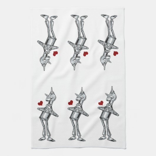 Tovenaar van Oz, Tinman Happy Smile heeft hart Theedoek (Verticaal)