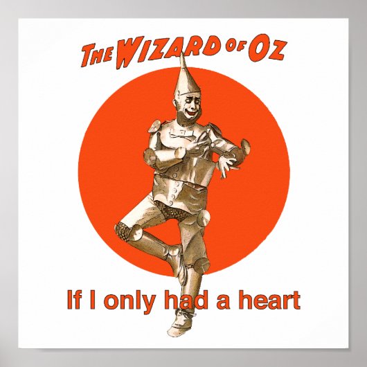 Tovenaar van Oz Tinman Heart Poster (Voorkant)