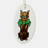 Tovenaar van Oz Toto Dog met Groene Bow Keramisch Ornament (Rechts)