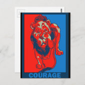 Tovenaar van Oz van Denslow: Courage Briefkaart (Voorkant / Achterkant)