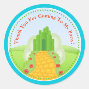Tovenaar van Oz Verjaardagsfeestje Favor Stickers