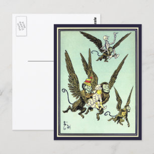  Tovenaar van Oz, vliegende apen met Dorothy Briefkaart