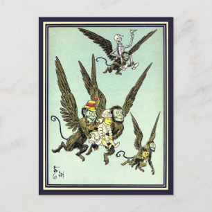 Tovenaar van Oz, vliegende apen met Dorothy Briefkaart