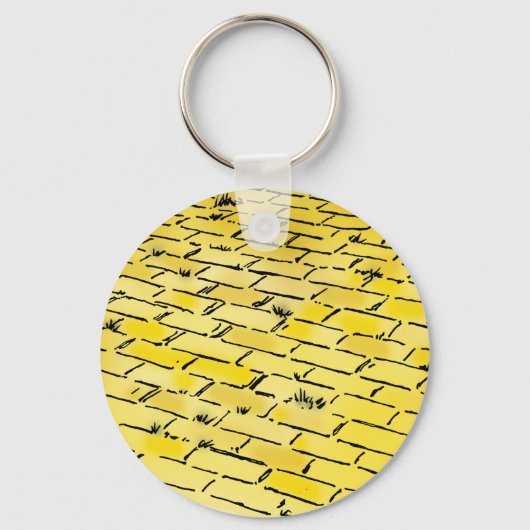 tovenaar van Oz Yellow Brick Road van Denslow Sleutelhanger (Voorkant)