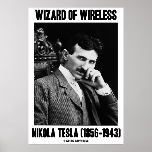 Tovenaar van Wireless Nikola Tesla (1856-1943) Poster (Voorkant)