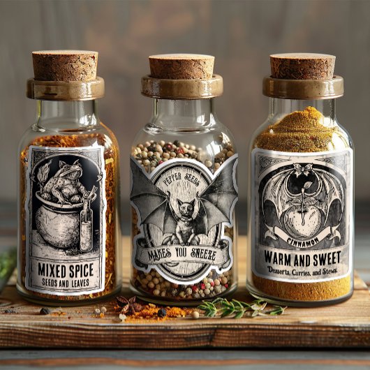 Tovenaar Witch Potion Fles Halloween Spice Labels